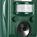 Cat Repeller Outdoor - Ultrasonic Animal Repeller Solar Powered - Waterproof Squirrel Repellent,Raccoon Deterrent with Motion Activated,Repels Dog,Rabbit,Fox,Bird for Farm Yard Protection