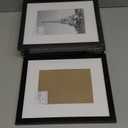 upsimples 8x10 Picture Frame Set of 5, Display Pictures 5x7 with Mat or 8 x 10 Without, Wall Gallery Photo Frames, Black