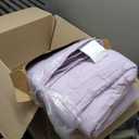 HORIMOTE HOME 100% Cotton Quilt Set Queen Size, Lavender Pre-Washed 3-Piece Bedspread Coverlet Set, Cozy Lightweight Stitching Bedding Cover with 2 Shams in Geometric Pattern for All Season