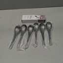 HIWARE Matte Black Thick Heavy-Weight Soup Spoons, Stainless Steel Soup Spoons, Table Spoons, Set of 6