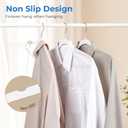 Smartor White Velvet Hangers 50 Pack, Non Slip Clothes Hangers with Shoulder Notches, Premium Slim Space Saving Felt Hanger for Closet Organizers and Storage, Heavy Duty Hanger for Coat