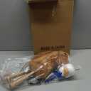 HollyHOME Stick Horse Plush with Detachable Blue Ribbon Champion Hobby Horse on Stick with Wood Wheels Real Pony Neighing and Galloping Sounds for Kids Toddlers Brown 36 Inches(AA Batteries Required)