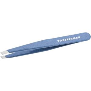 Tweezerman Stainless Steel Slant Tweezer - Eyebrow Tweezers For Women and Men (Sky Blue)