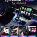 2026 Upgraded Wireless CarPlay Adapter for iPhone & Android Auto, Converts Wired to Wireless Car Play, 3-Second Auto Connect & Stable Zinc Alloy Material, Mini Plug & Play, with USB-A & Type-C