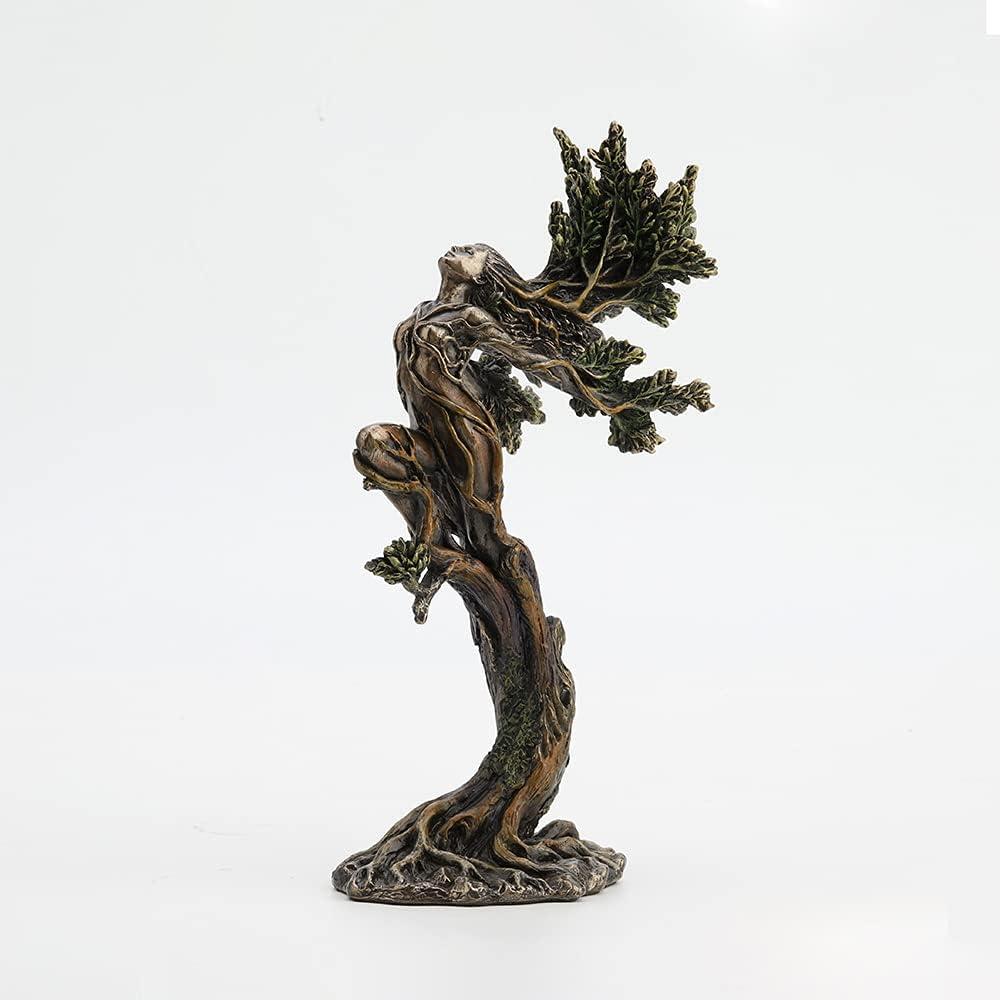 Veronese Design 9 7/8 Inch Tall The Dancing Forest Nymph Elemental Cold Cast Bronzed Resin Statue Fantasy Collectible Figurine Home Nature Spirit