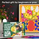 2 x ARTISTRO 12 Regular Paint Pens for Glass Marking, Rock Painting, Ceramic, Wood, Fabric, Scrapbooking, DIY Craft Making, Coloring - Acrylic Paint Markers Medium Tip 3mm (Multicolor)