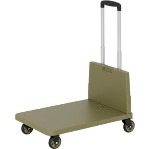 Collapsible Wagon Cart Heavy-Duty 500lbs Capacity: Foldable Utility Cart with All-Terrain Wheels for Groceries/ Beach/ Camping, Rolling Crate Hand Truck Dolly with Platform Utility Trolley Cart, Green