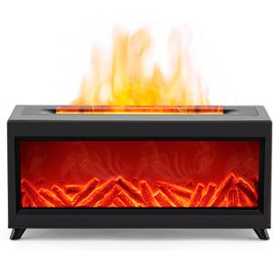 Essential Oil Diffuser,Fireplace Colorful Flame Diffuser,220ml Ultrasonic Cool Mist Humidifier,Aromatherapy Diffuser for Home, Large Room, Office, Timer or Waterless Auto-Off. (Black)