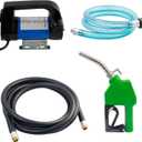 AC110-120V Volt Electric Fuel Transfer Pump, Mechanical Meter, Fuel Hose,AUTO Fuel Nozzle,Filter,NPT Connect Fitting,12 GPM Diesel Transfer Pump with Handle for Transferring Diesel,Kerosene