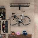 Hitch Wall Mount Bike Rack,Trailer Hitch Wall Mount Receiver Adjustable 1.25" to 2" for Garage Organization,Heavy Duty Hitch Wall Mount Storage Rack Hold 90lbs,Wall Mounted Hitch for Bike Rack/Cargo Carrier