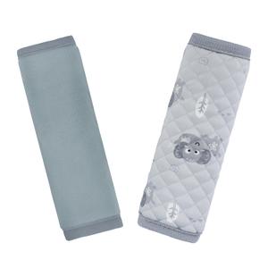 INFANZIA Car Seat Strap Covers for Infants Babies, Soft Carseat Shoulder Pads for Kids, Double-Sided Use Seatbelt Cushion Covers for Stroller, Pushchair & High Chair (Gray)