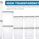 VERONES Large Tall Airtight Food Storage Containers, 10 PACK Plastic Airtight Kitchen & Pantry Organization, Ideal for Flour & Sugar Plastic Canisters with Labels