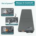 Self Inflating Sleeping Pad with Electric Pump, 4" Ultra-Thick Memory Foam Camping Pad with Pillow, 9.5 R-Value Insulated Camping Mattress, Grey, Single