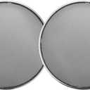 ACROPIX Universal 6" Car Speaker Grills Cover Mesh Round 6 Inch Audio Speaker Subwoofer Guard Protector Case Iron Plating Silver Tone Black - Pack of 2