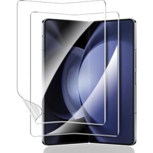 Fotbor [2 Pack] for Samsung Galaxy Z Fold 5 Screen Protectors Flexible Soft Inner Screen EPU Protective Film Full Coverage Clear Bubble-Free Case Friendly Screen Protector for Galaxy Z Fold 5, 7.6-Inch (Transparent)