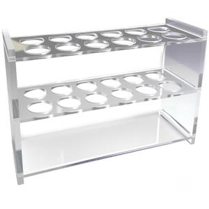 Plastic Test Tube Rack,12 Slots Acrylic Test Tube Holder for 25ml Tubes Lab Tube Racks Plant Propagation Station Holder Pen Holder,21mm/0.83inch Diameter (25ml)