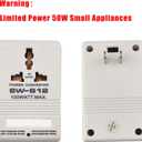 50W Voltage Converter Power Converter, Travel Adapter AC110V/120V to 220V/240V Step-Up&Down Voltage Converter (Applicable Electrical Appliance: <50w)