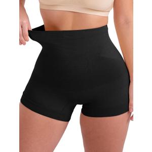 SHAPERMINT Tummy Control Shapewear - Body Shaper Tummy Control Boyshort, Body Shaper for Women, Plus Size Shapewear (Black) XL