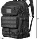 Falko Tactical Backpack for Men and Women 50L Backpack 2.4x Stronger Large Military Molle Rucksack, Bugout Backpack Outdoors (Black)