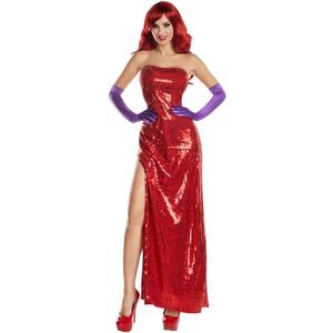 Party King Women's Toon Starlet Sexy Costume Dress Set (Large, Red)