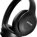 MZYMI Wireless Over Ear BT Headphones, Active Noise Cancelling Headphones, 100H Play Time Bluetooth Headphone with Microphone for Work, Gym, Travel, Game, Black