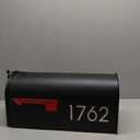 Architectural Mailboxes Admiral Rust-Proof Aluminum Metal Post Mounted Mail Box for Outside, Black, Large Curbside Mailbox, USPS Approved for Residential Delivery