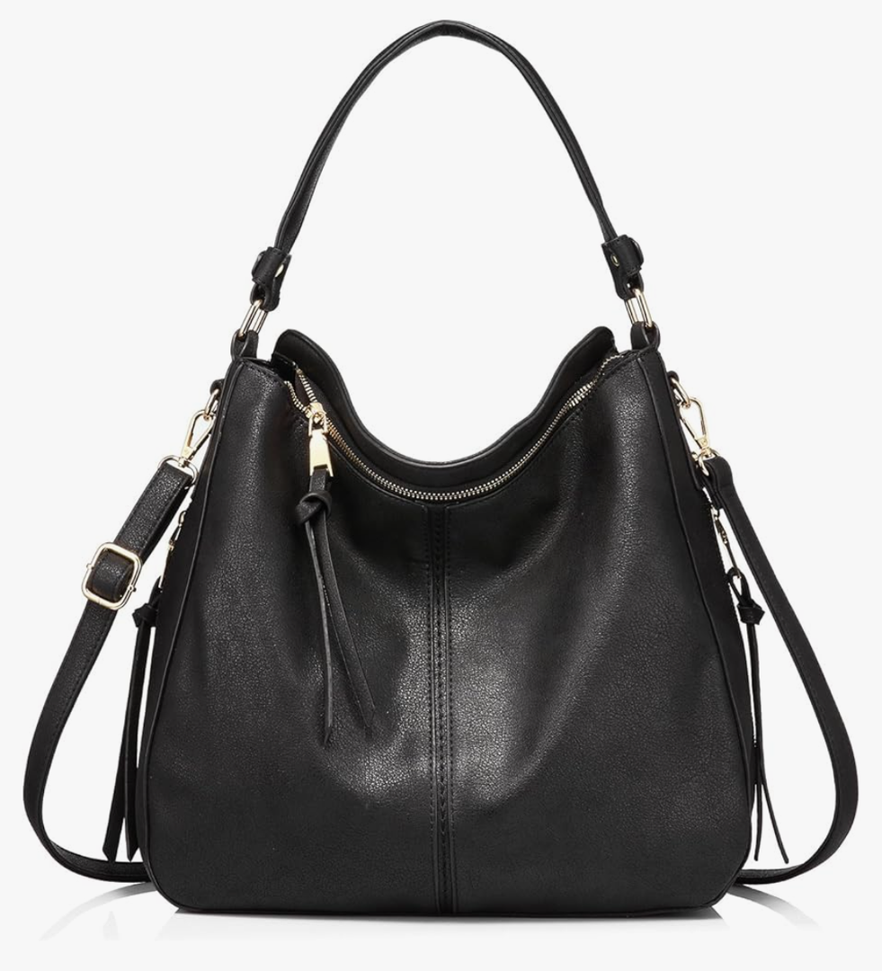 Realer Hobo Crossbody Bags for Women Designer Faux Leather Hobo Handbags Retro Large Size Shoulder Bag Bucket Purse, 