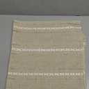 NEWISHER Rustic Farmhouse Embroidered Small Square Tablecloth Jacquard Striped Table Cloth Linen Texture Washable Side Table Cover Kitchen Dining Home Decoration Yellow 36x36 inch, Almond Buff