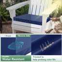Summsun Outdoor Chair Cushions Set of 6: Waterproof & Fade Resistant Seat Cushion for Patio Furniture - 19 x 19 x 2 Inch Chair Pads with Ties and Hidden Zipper - Patio Chair Cushion Replacement, Navy