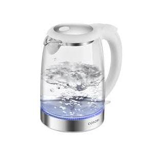 COSORI Electric Kettle 1.7L, 1500W Wide Opening Glass Tea Kettle & Hot Water Boiler, Stainless Steel Filter And Inner Lid, LED Indicator Auto Shut-Off & Boil-Dry Protection, Cordless, BPA Free