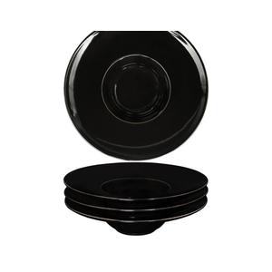 Ceramics Rimmed Soup Bowls 8.6 oz, Black 11 inch Exquisite Small Soup Plate Set of 4, Pasta Plates With Rim Is The Best Choice For Hotels, Kitchens, Fine Restaurants And Gourmets