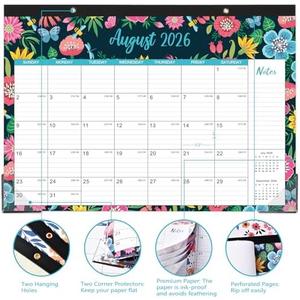 Desk Calendar 2026-2027 - Jul 2026 - Dec 2027, Large Monthly Desk Calendar 18 Months, 17" x 12", Desk Pad, Large Ruled Blocks, To-do List & Notes, Best Desk/Wall Calendar for Planning or Organizing Pack of 3