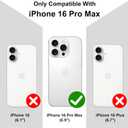 TEAUGHT for iPhone 16 Pro Max Case with Wrist Strap Holder, Cute Bows Hearts Design with Finger Hand Strap Wristband Stand, Soft TPU Shockproof Protective Cover for Women Girls - Wine Red