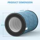 HP302 Replacement Filter Compatible with Shark HP302, HP301 NeverChange Air Pur-ifier MAX, HP200 Series Air Puri-fier MAX, 3-in-1 Filter, Part # HE3FKPET, 1 Pack