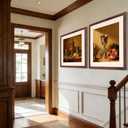 20x20 Natural Oak Wood Walnut Finish Picture Frame - Display 16x16 Photos with Mat or 20x20 Without - Modern Minimalist Gallery Wall Poster Frame - Horizontal & Vertical Wall Mounting