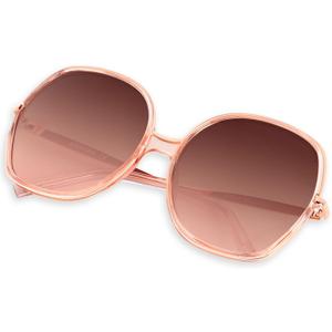 ANDWOOD Oversized Sunglasses for Women Big Large Square Wide Frame Shades Retro Trendy Fashion UV Protection (Pink)