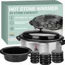 NRG Professional Hot Stone Warmer for Massage Therapy, 6 Quart - Hot Stone Heater Hot Stones Warmer Massage Stone Heater Massage Stone Warmer Massage Accessories - Adjustable Temperature Control