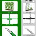 65" Cucumber Trellis for Climbing Plants Outdoor, Metal Garden Trellis for Raised Bed, Plant Support Structures with Netting for Cucumbers Tomatoes Beans Peas (67 * 17 * 65inch(L*W*H), Trellis)