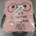 Book Plushies Book Lover Gifts Cute Stuffed Plush for Women Bookish Bookworm Reader Teacher Librarian Gifts for Library Office Bedroom Bookshelf(Pink,No Such Thing)