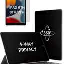IPROKKO 360° Privacy Matte Screen Protector for iPad 9/8/7 Generation 10.2 inch (2021/2020/2019),4 Way Anti Spy Glare Blue Light 10.2in Tablet Screen Protector Filter [Compatible with Apple Pencil & Face ID, Case Friendly]