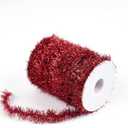 66ft Metallic Holiday Tinsel Twist Glitter Garland Decoration for Christmas Tree, Wedding & Birthday Parties (Red)