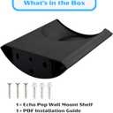 Sintron Wall Mount Shelf for Echo Pop  Compact Smart Speaker Holder with Built-in Cable Management, Space-Saving Design, Compatible with Google Nest & HomePod mini (Black)