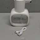 Automatic Foaming Soap Dispenser with 500ml/17oz Capacity, Touchless Soap Dispenser with 4 Level Adjustable, Rechargeable, Wall-Mounted, Waterproof for Kitchen, Bathroom, Hotel, Restaurant (Whtie)