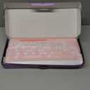 Retro Wireless Keyboard with Round Keycaps, 2.4GHz Full-Size USB Cute Wireless Keyboard Mouse for Computer, Desktop, Laptop and Computer (Pink-Colorful)