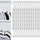 Mr. Pen- Space Saving Hangers for Clothes, 16 pcs, White, Plastic Multi Clothes Hangers Space Saving, 5 Slots, 360 Rotating Hooks