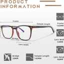 Oversized Square Blue Light Blocking Glasses for Women Men, Anti-Fatigue Computer Monitor Glasses Reduce Eye Strain