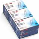Officemate No.1 Smooth Paper Clips, Pack of 6 Boxes of 100 Clips Each, 600 Clips Total (99911)