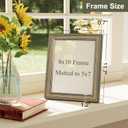 Vittanly 8x10 Picture Frames Set of 4, Vintage Photo Frames, Vintage Green | Display 5x7 Pictures with Mat or 8x10 without Mat, Rustic Frames Covered by Plexiglass, Wall & Tabletop Farmhouse Home Decor