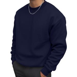 Sailwind Men's Crewneck Casual Sweatshirt Long Sleeve Fashion Cotton Pullovers (X-Large, Blue)