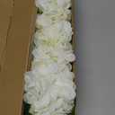 Kimura's Cabin 6pcs Faux White Hydrangeas Fake Flowers Artificial Silk Hydrangea Flower With Stems Bouquets Arrangement for Home Table Centerpieces Wedding Baby Shower Birthday Party Decoration(White)